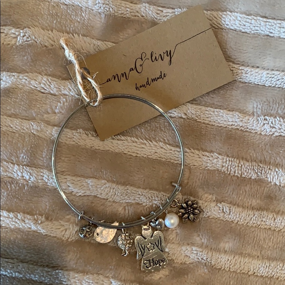 Silver Bangle Charm Bracelet